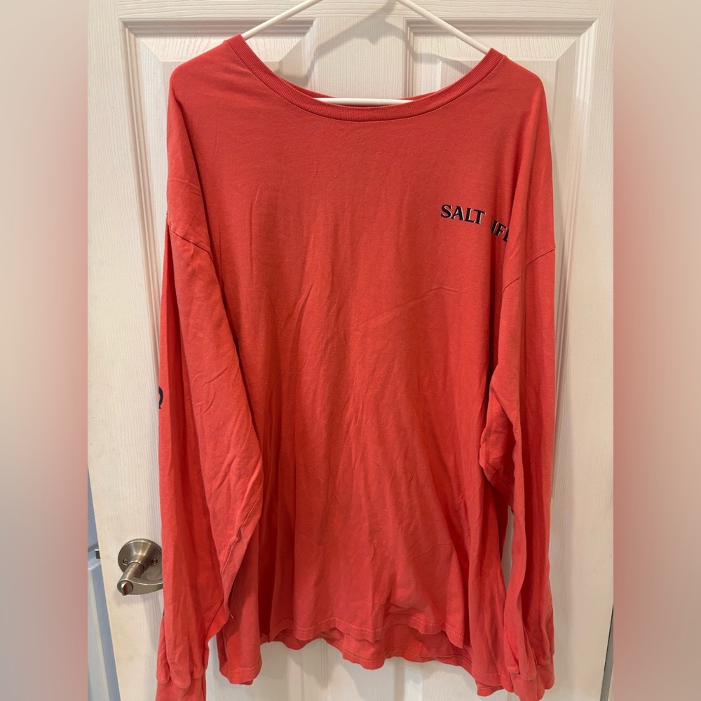 Salt Life Dark Coral Long Sleeve T shirt 2X